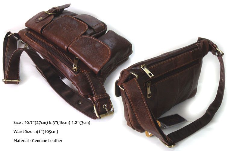 WorldWide *R8014*NEW Leather Fanny Waist Pack*Passport 