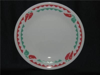 HTF CORELLE FIESTA RED CHILI PEPPER DESSERT BREAD PLATE  