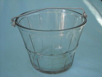 Anchor Hocking Ice Bucket Clear Glass Vintage  