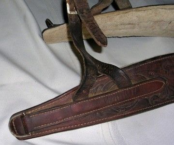   Vintage WESTERN LEATHER BRIDLE & BREASTCOLLAR Horse Head Tooling Trail