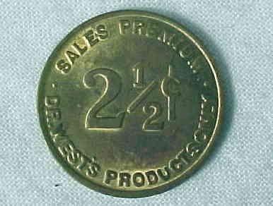 DOCTOR WESTS PRODUCTS WESTERN CO CHICAGO 2 1/2c TOKEN  