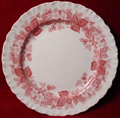 WEDGWOOD china BRAMBLE Pink Shell Edge SALAD PLATE  