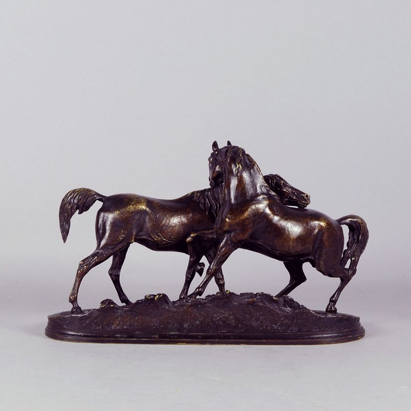 Antique Bronze LAccolade by P J Mene  