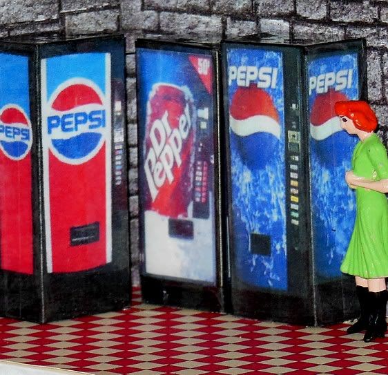 Three 1/32 Scale Vending Machines for Slot Car Setups  