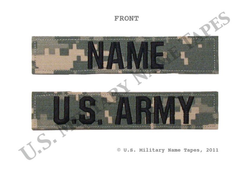 Army ACU Name Tape & Service Tape Set w/Velcro  