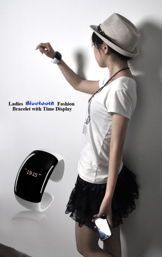 Bluetooth Fashion Bracelet w Time Display (Call/Distance Vibration 