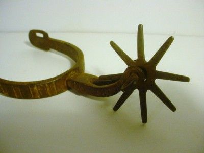 Antique Cowboy Single Spur w Inlay Wahoo (265)  