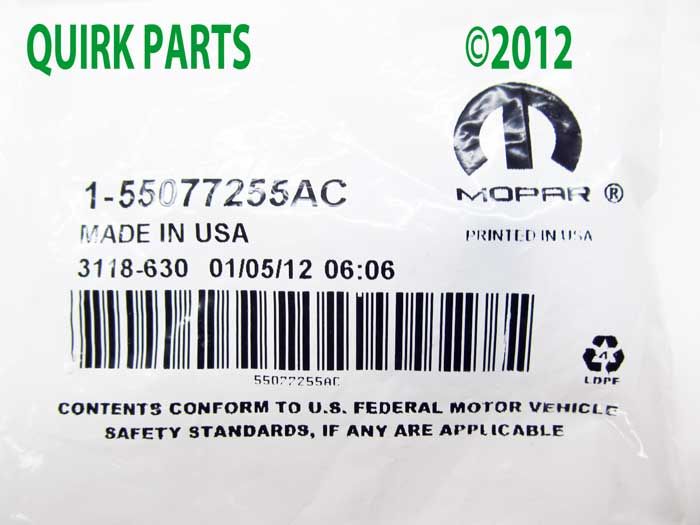 07 12 Jeep Wrangler Air Bag Clockspring NEW MOPAR OE  