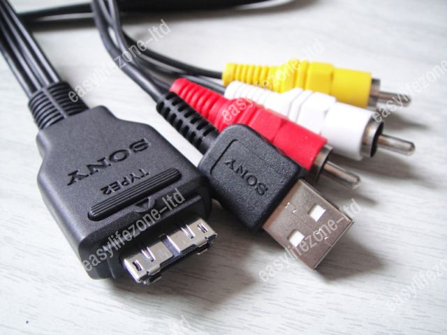 Sony VMC MD2 USB AV Cable Cyber Shot DSC W220 DSC W230  