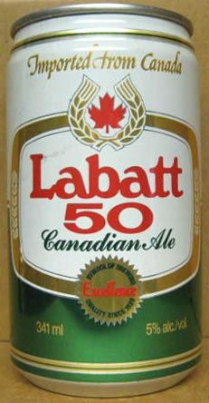 LABATT 50 CANADIAN ALE 341ml Beer Can Toronto CANADA 5%  