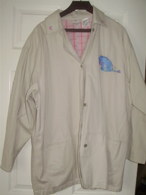 Womans The  Jacket Coat Lightweight Eeyore Size XL Khaki 