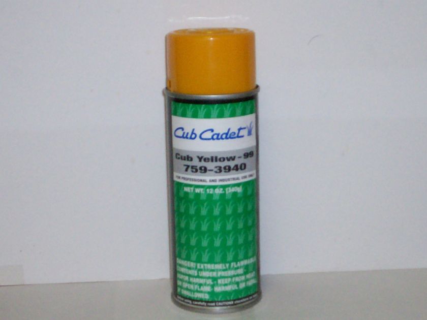 Cub Cadet Spray Yellow Paint for years 1999 and up #759 3940  