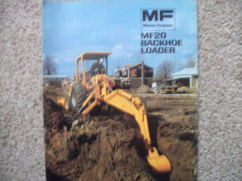 Vintage Massey Ferguson 20 Backhoe Loader Brochure  