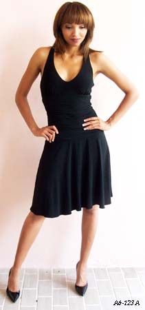 NINE WEST BLACK FITTED WAIST OPEN BACK POLYESTER SPANDEX SUMMER DRESS 