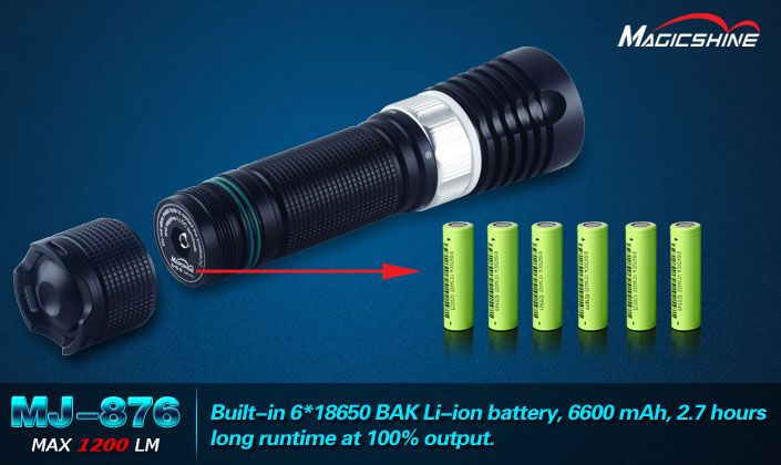 2011] MagicShine MJ 876 1200 Lm SST 50 Diving Flashlight  