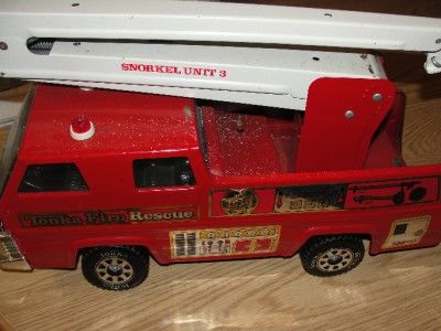   1970s TONKA FIRE RESCUE Snorkel Unit 3 TRUCK Pressed Steel  