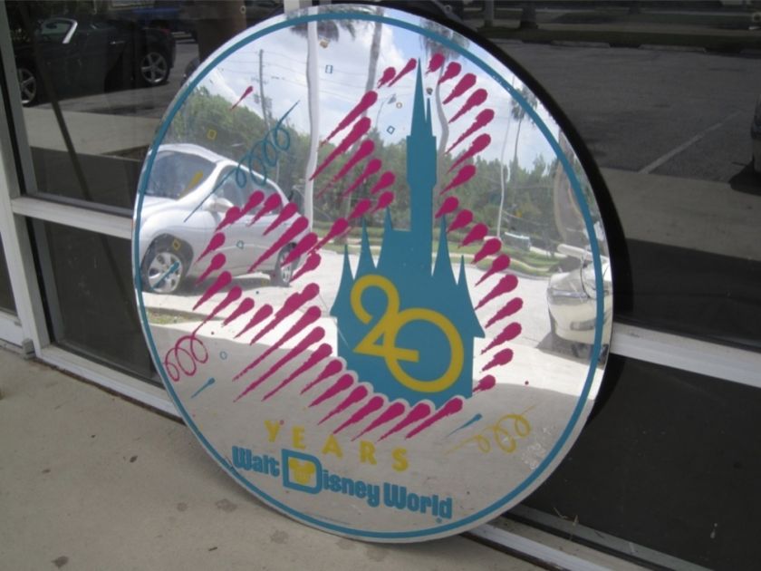 Disney WDW GIANT 20th Anniv Castle Mickey Ear Mirror  