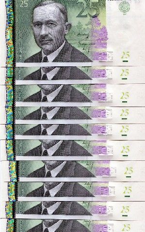 Estonia 25 Krooni 2007 UNC like P 84 lot 10 pcs  