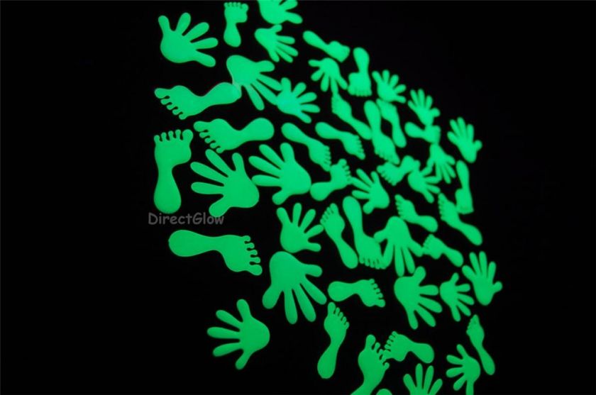 50 Piece Ultra Bright Glow in the Dark Hands & Feet 022099175223 