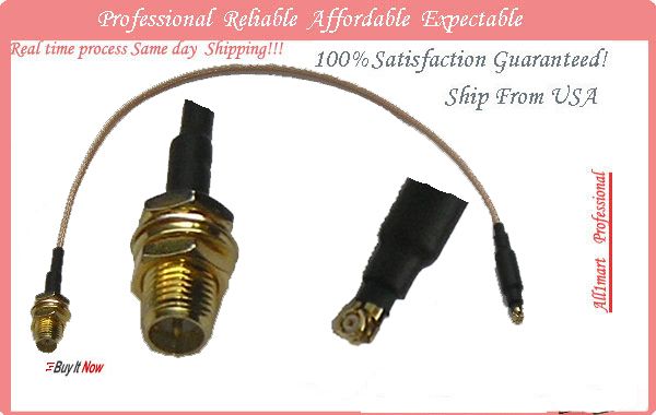 2Pcs U.FL to RP SMA SMA WiFi Antenna Pigtail Cable UFL  