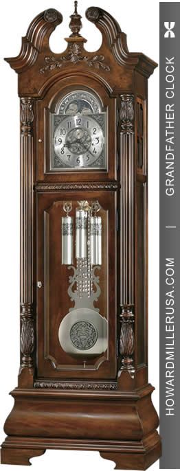 611132 Howard Miller 93 Presidential Grandfather Floor Clock Cherry 