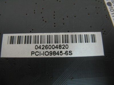 PCI IO9845 6S PCI 6 PORT SERIAL ADAPTER WARRANTY     