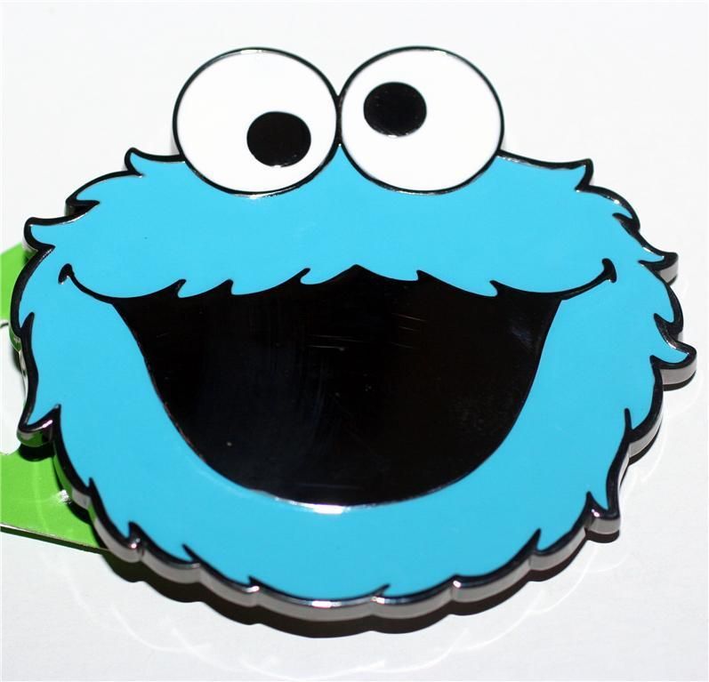 SESAME STREET TV Show COOKIE MONSTER Face BELT BUCKLE  