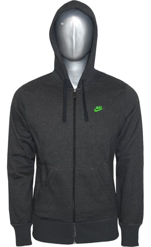 NEW NIKE Full Zip tracksuit FLEECE Jog Jogging Charcoal green Size S M 