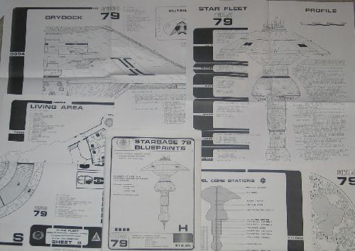 Star Trek U.F.P. Starbase 79 Blueprints, NEW  