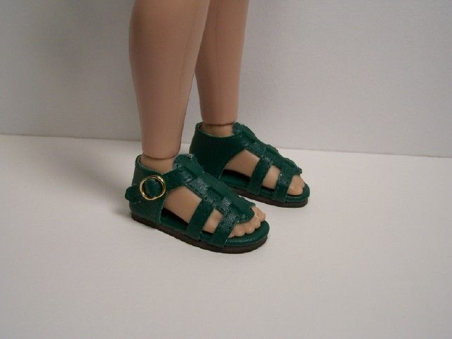 DK GREEN Strappy Sandal Doll Shoe For Wren Piper Lark♥  