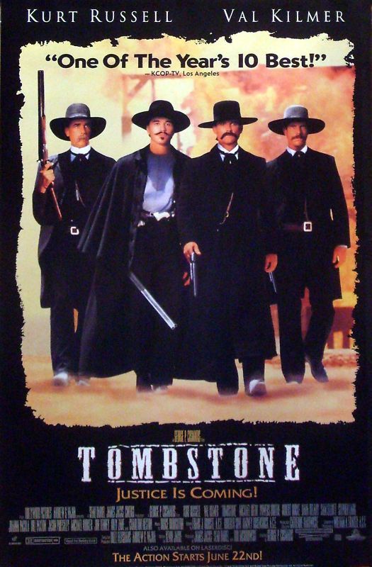 Tombstone Style B 26x40 Movie Poster Kurt Russell  