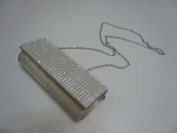   VINTAGE CRYSTAL Bridal Case Handbag EVENING BAG CLUTCH Purse B003