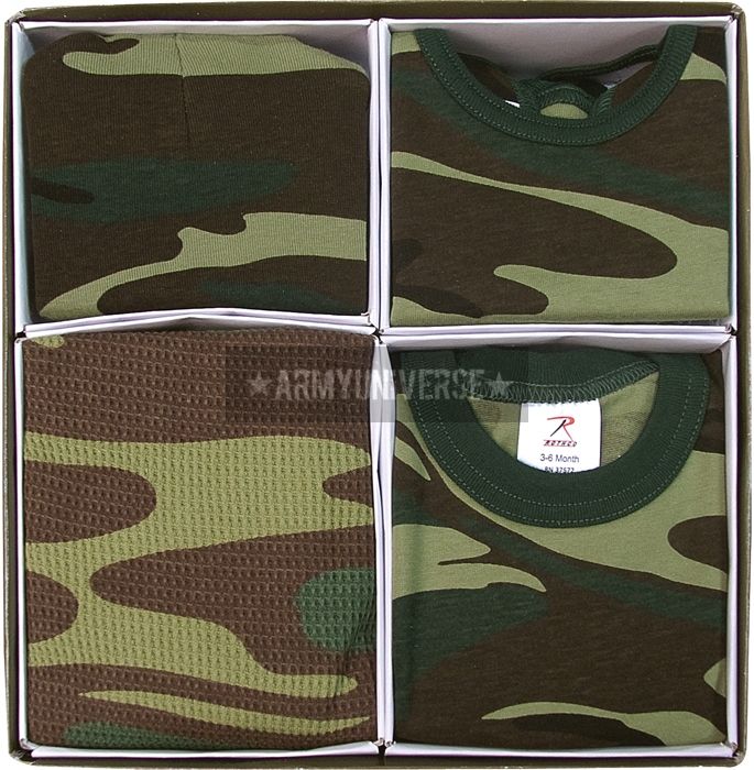 Camouflage Military Infant Baby Shower Gift Set  