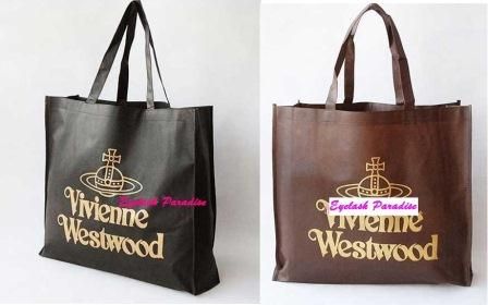 VIVIENNE WESTWOOD BLACK or BROWN SHOPPER TOTE BAG  NEW  