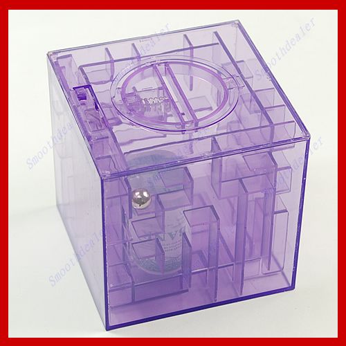 Colorful 3D Puzzle Bank Money Saving Coin Box Maze Game  