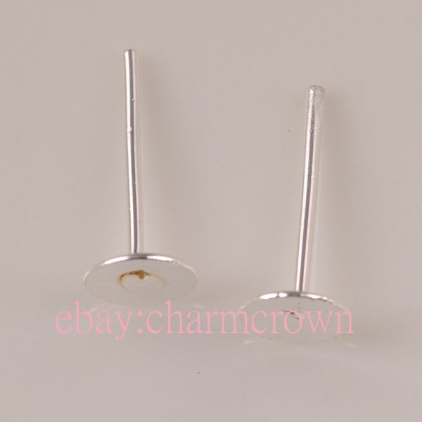 1000pcs Silvr Plated Earring Studs CE6909 Free Ship  