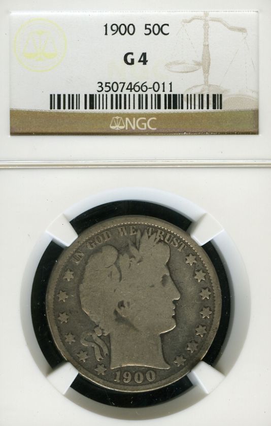 1900 S NGC G 4 BARBER HALF DOLLAR 50C EA67  