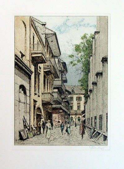 Original Eidenberger etching New Orleans  