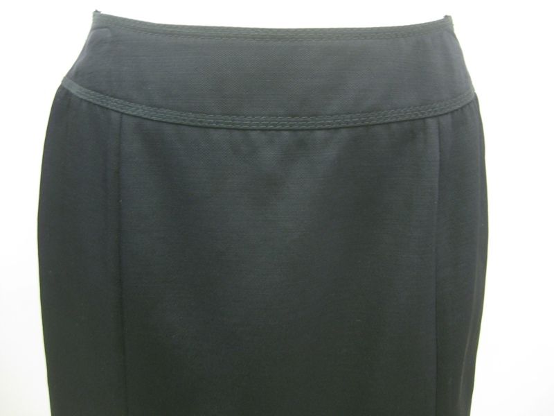 MIU MIU ITALY WOMENS BLACK WOOL BLEND SKIRT BOTTOMS DRESS WRAP  