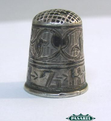 Collectors Lot 3 Russian Thimbles Silver Copper C1900  