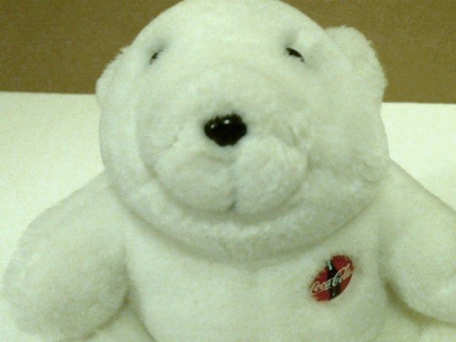 Plush Coca Cola Advertising Polar Bear c. 1996 Stuffed Animal  