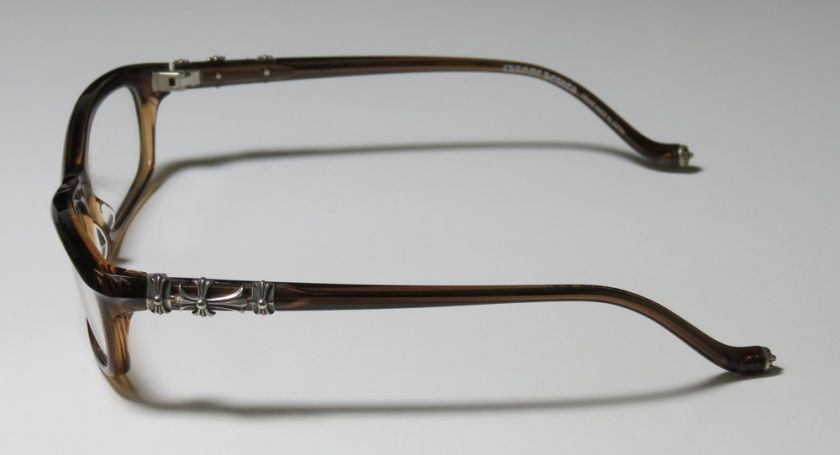 NEW CHROME HEARTS BEARDED BABY 56 14 132 BRAND NAME BROWN EYEGLASS 