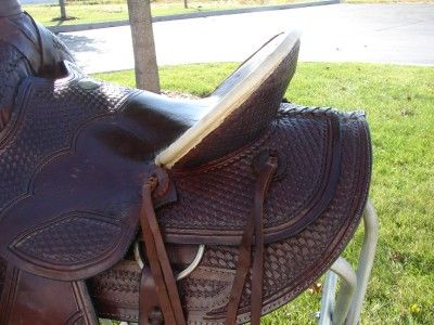 16 Dark oil Bear Trap WESTERN ROPING RANCH CUTTER HORSE SADDLE 