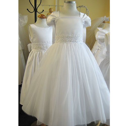 Communion / Flowergirl Beautiful White Color Girl Dress  