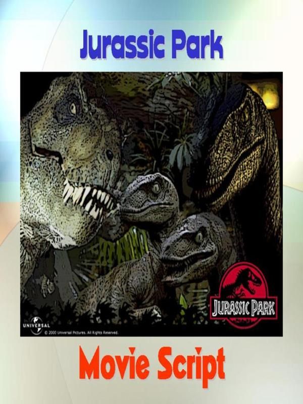 Complete JURASSIC PARK Movie Script Rprnts   All 3  