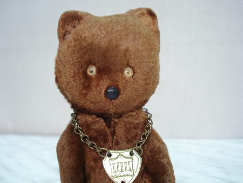 1970s VINTAGE GERMAN PLUSH TEDDY BEAR   BERLINER  