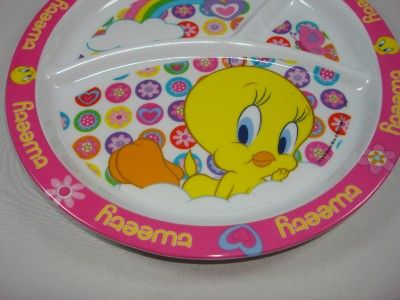 Tweety Rainbow Baby 3 divider dinner serving plate new  