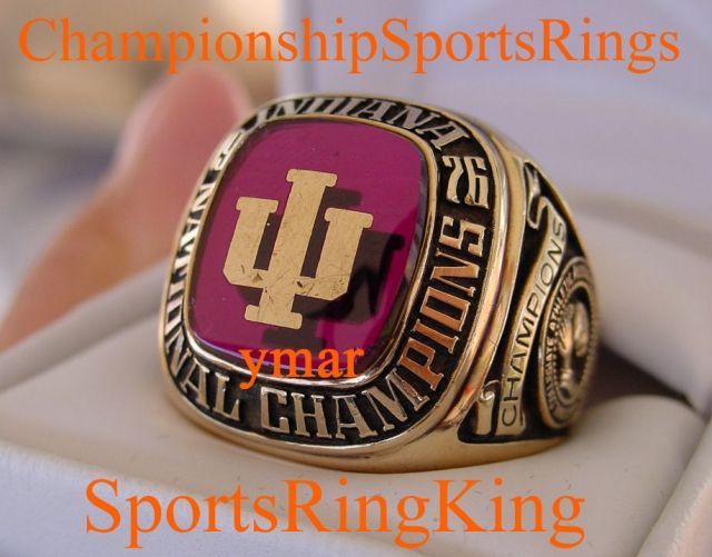 1976 INDIANA NCAA NATIONAL CHAMPIONSHIP PLAYER 10K RING  