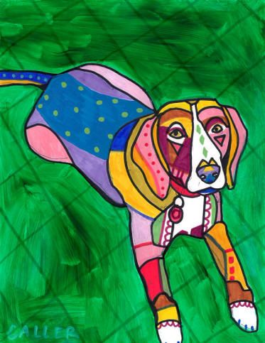   ART Original Painting Dog Heather Galler Modern Dogs Pop Art Paintings