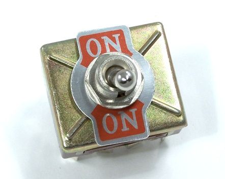 10 TOGGLE SWITCH TGL 4PDT MAIN ON/ON 32A SPADE  